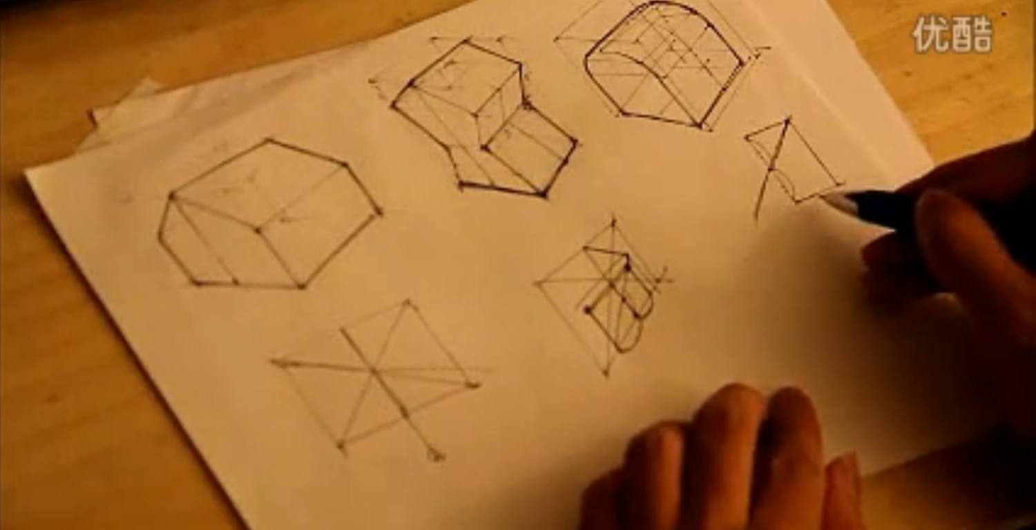 视频: 产品设计手绘系列基础教学视频—透视教学 如何画出对称的东西
