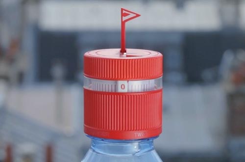 能提醒喝水的瓶盖设计，超简洁方便