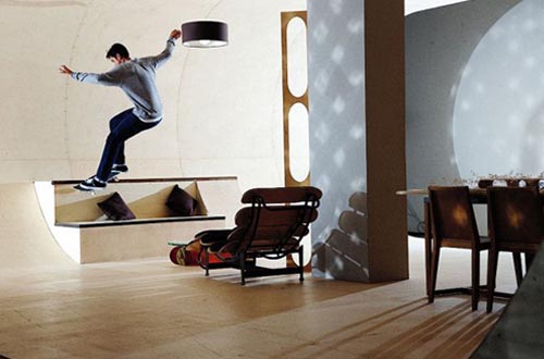 滑板房屋创意设计，滑板爱好者的天堂