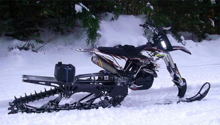 雪地摩托车履带设计，冬季大雪天气自由行驶