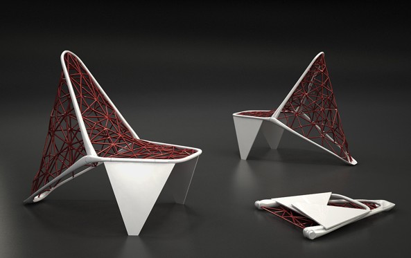 个性网椅设计，可折叠新潮未来感觉椅子设计