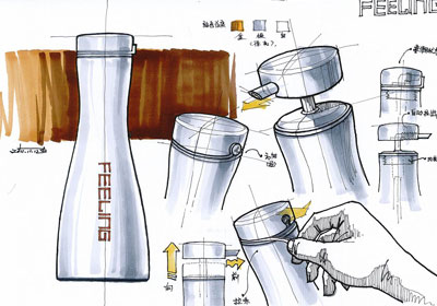 工业产品手绘构图技巧，教你如何设计产品手绘效果图版面