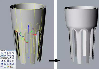 犀牛杯子建模教程，Rhino混接曲面博克尔杯建模方法