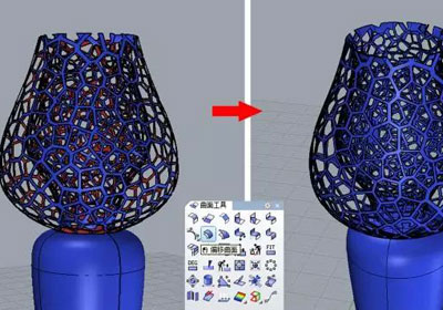 Rhino胡桃台灯建模图文教程，泰森多边形3D建模技巧