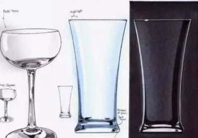 工业手绘玻璃材质表现技法，教你玻璃水杯手绘方法