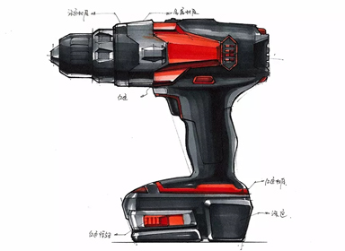 手持工具产品手绘技巧，手持工具侧视图手绘方法