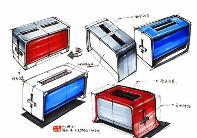 小家电手绘教程，教你波士炉（面包机）绘制方法