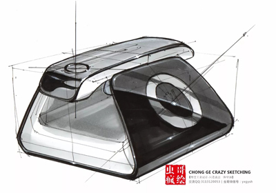 电子产品手绘技巧，教你如何通过手绘表现电话产品设计