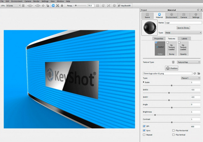 KeyShot图文教程，三步教你如何使用添加有织纹的Logo