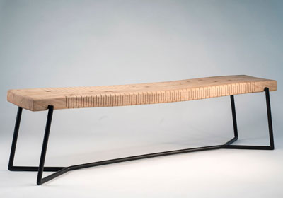 创意休闲弹性座椅设计欣赏， 柔软弹性的Bend长木凳