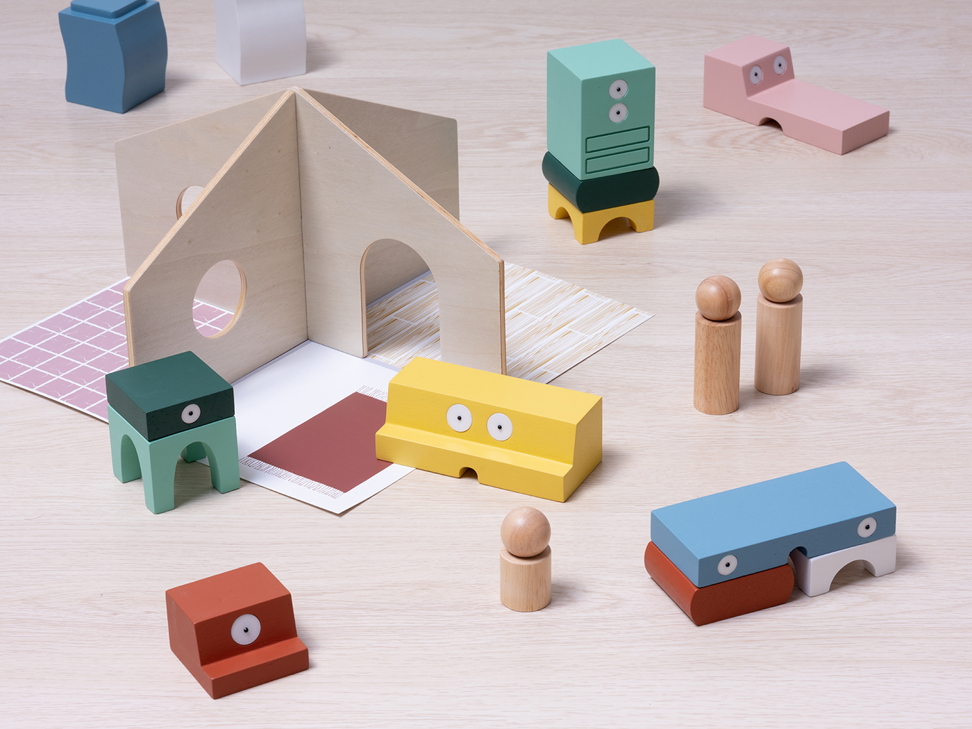 木质玩具游戏盒、小型儿童玩具百宝箱、原创 已商用_爱吃西瓜的yoyo-站酷ZCOOL