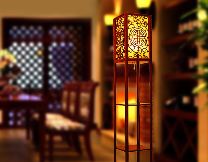 中式落地灯艺术设计，让传统古典工艺融入居室当中