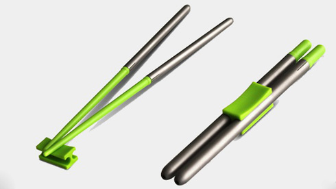 五颜六色的创意便携式筷子设计，让吃饭更有食欲