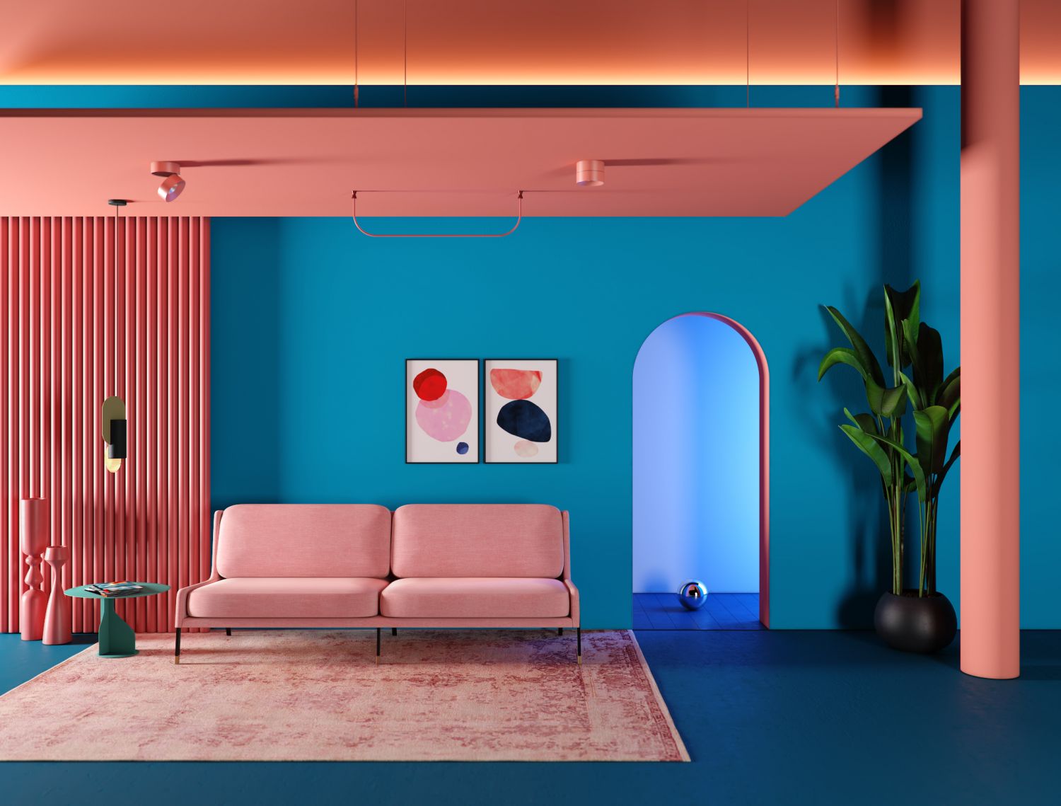 明亮色彩客厅|空间|室内设计|1992设计阿睿 - 原创作品 - 站酷 (ZCOOL)