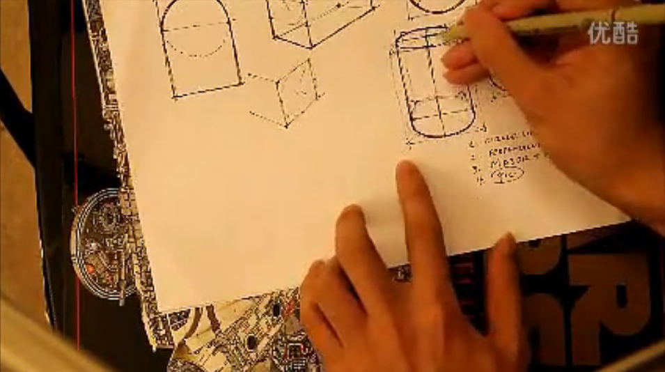 产品设计手绘系列基础教学视频——半弧形画法