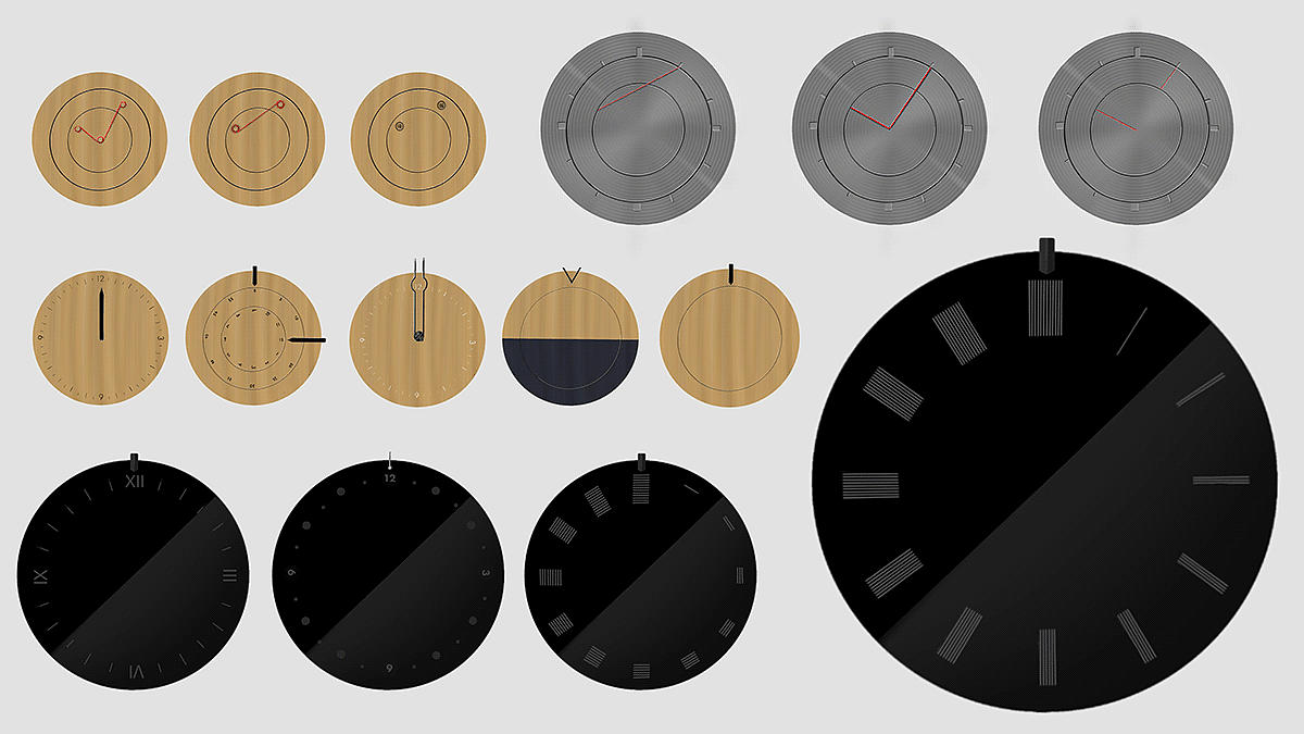 无指针现代化时钟设计